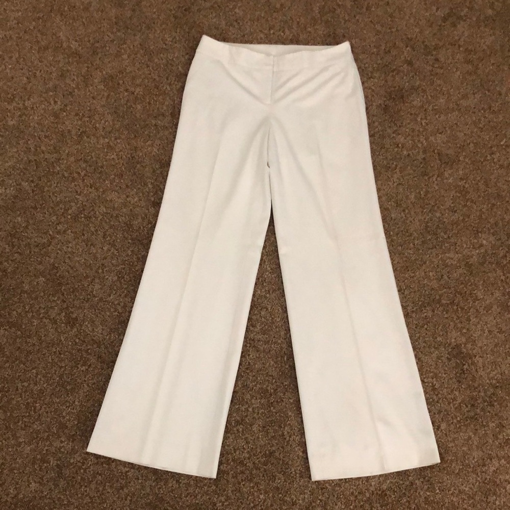 White/cream Straight leg dress pants
